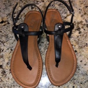 SUGAR - Black Sandals - Size 7.5